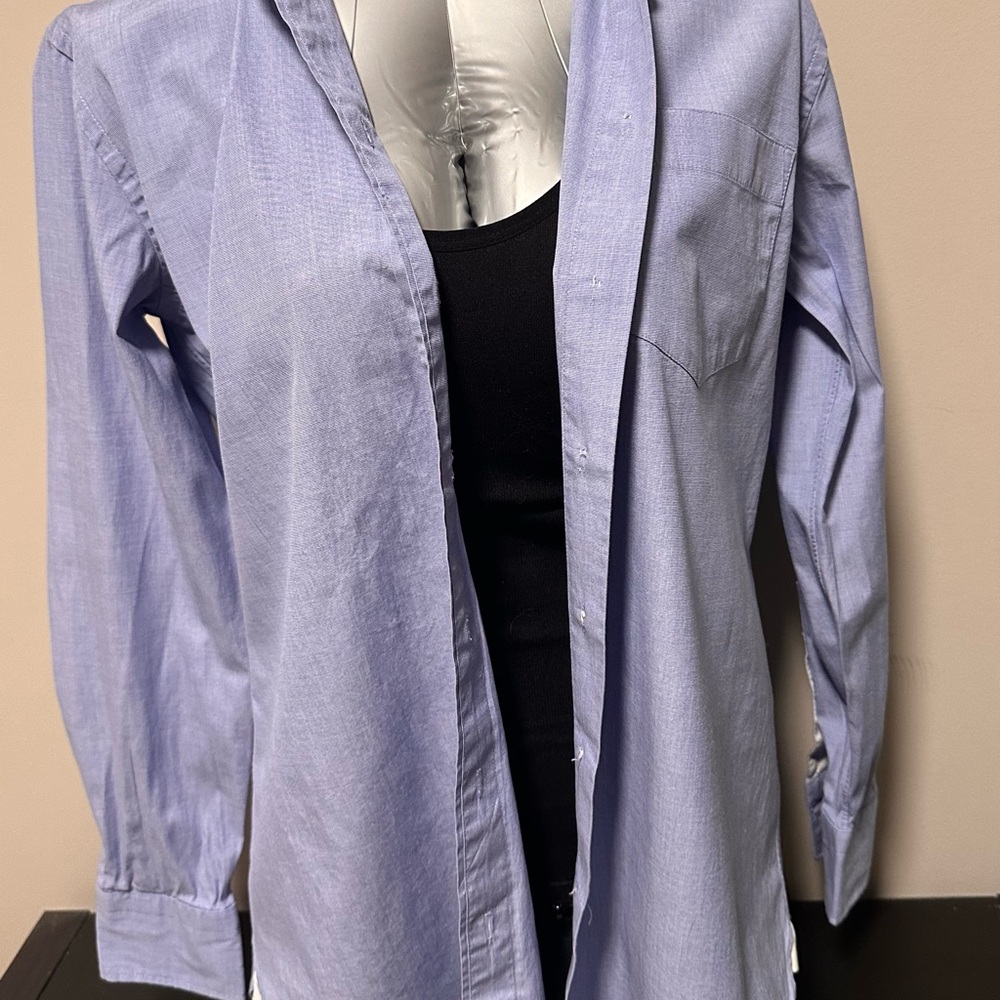 2 for $20 J. Crew Light Blue Women's Button-Down Shirt - Picture 3 of 8